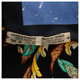 Hermès-Lenço de seda Hermes Blue Pierres D Orient et D Occident-Outro