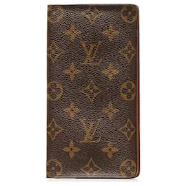 Louis Vuitton-Louis Vuitton Brown Monogram Porte-Valeurs Cartes Crédit-Marron