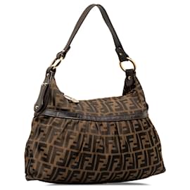 Fendi-Bolsa de ombro Fendi Brown Zucca Chef-Marrom