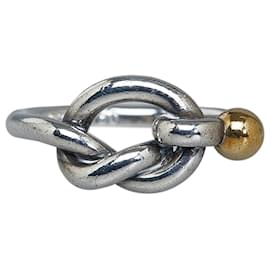 Tiffany & Co-Tiffany Silver Love Knot Ring-Silvery