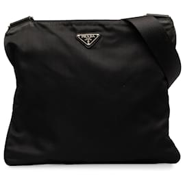 Prada-Prada Black Tessuto Crossbody Bag-Black