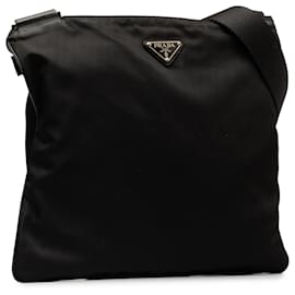 Prada-Prada Black Tessuto Crossbody Bag-Black