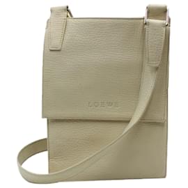 Loewe-Bolsa tipo estilingue de couro granulado marfim-Branco,Cru