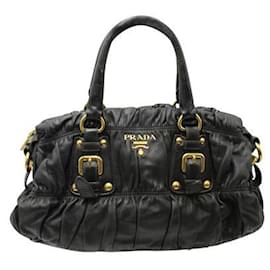 Prada-Sac à main en cuir nappa noir classique-Noir