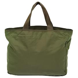 Prada-PRADA Tote Bag Nylon Khaki Auth 66126-Khaki