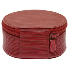 Louis Vuitton-LOUIS VUITTON Epi Ecrin Bijoux 10 Porta Joias Vermelho M48217 LV Auth am5736-Vermelho