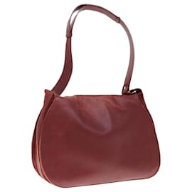Cartier-CARTIER Shoulder Bag Leather Red Auth 65273-Red