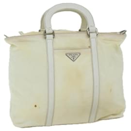 Prada-Prada Hand Bag Nylon 2way White Auth 65956-White