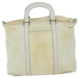 Prada-Prada Hand Bag Nylon 2way White Auth 65956-White