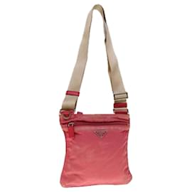 Prada-PRADA Shoulder Bag Nylon Pink Auth 66131-Pink