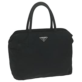 Prada-PRADA Hand Bag Nylon Black Auth 65982-Black