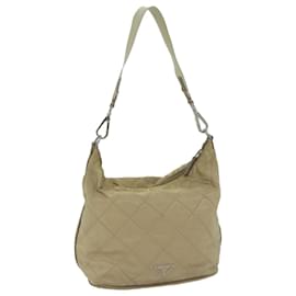 Prada-PRADA Shoulder Bag Nylon Beige Auth 65450-Beige