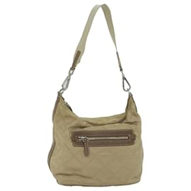 Prada-PRADA Shoulder Bag Nylon Beige Auth 65450-Beige