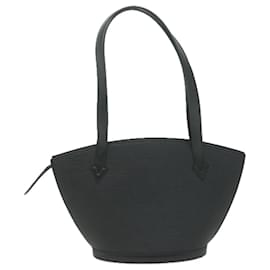 Louis Vuitton-LOUIS VUITTON Epi Saint Jacques Powanie Shoulder Bag Black M52332 LV Auth 66119-Black