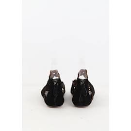 Alaïa-Leather sandals-Black