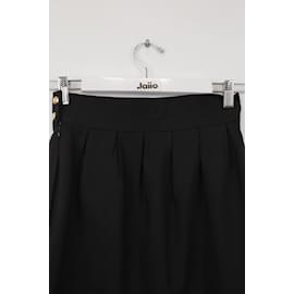 Fendi-wool mini skirt-Black
