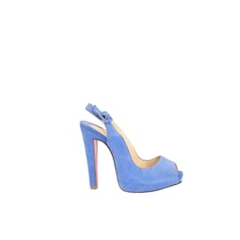 Christian Louboutin-Suede heels-Blue