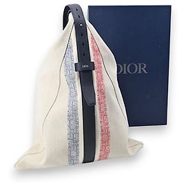 Dior Men Spring 2019 Runway Kim Jones Monogram Voyage Bag Blue Beige