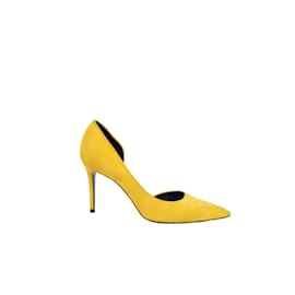 Céline-Suede heels-Yellow
