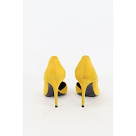 Céline-Suede heels-Yellow