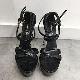 Gianvito Rossi-GIANVITO ROSSI  Sandals T.eu 37.5 Exotic leathers-Black