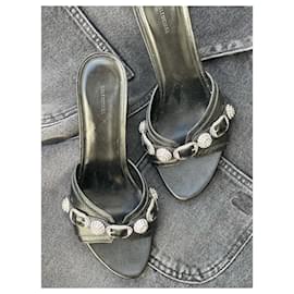 Balenciaga-BALENCIAGA  Sandals T.eu 38 leather-Black