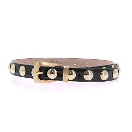 KHAITE Ceintures T.Cuir verni International S Noir