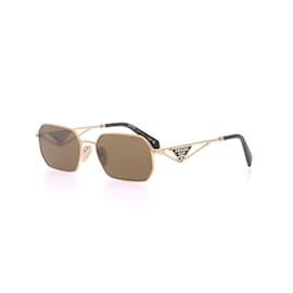 Prada-Óculos de sol PRADA T.  plástico-Dourado
