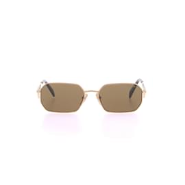 Prada-Óculos de sol PRADA T.  plástico-Dourado