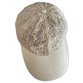 Gucci Baseball Cap Lace GG Logo Beige Beige