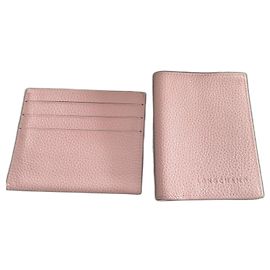 Cartera y tarjetero Longchamp de piel rosa Rosa