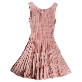 Chanel-Paris / Versailles Pastellrosa Kaschmir-Kleid-Pink