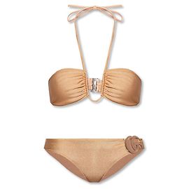 Maillot de bain deux pièces avec boucle GG Gucci Doré