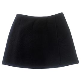 Cos Quilted Wrap Mini Skirt Black