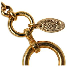 Chanel-Chanel Gold CC Pendant Necklace-Golden