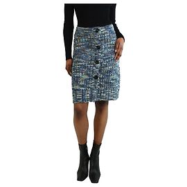 Acne Blue buttoned wool skirt - size XXS/XS Blue