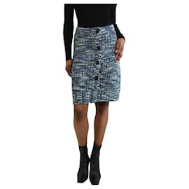 Acne-Blue buttoned wool skirt - size XXS/XS-Blue
