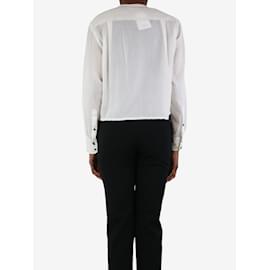 Isabel Marant-Camisa algodón plisada color crema - talla UK 6-Crudo