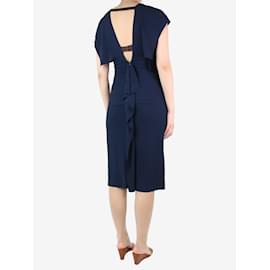 Roland Mouret-Dark blue short-sleeved dress - size UK 10-Blue