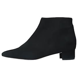 Manolo Blahnik-Black suede ankle boots - size EU 37.5-Green