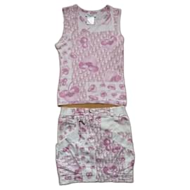 Dior Terno e saia Rosa Branco
