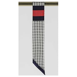 Gucci-Schals-Rot,Aus weiß,Marineblau