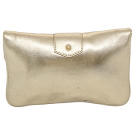 Louis Vuitton-LOUIS VUITTON Sofia Coppola Collection Slim Bag Leather Gold M95861 auth 65605A-Golden