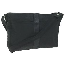 Hermès HERMES Acapulco Basas MM Borsa a tracolla Nylon Nero Auth bs11741 Nero