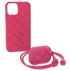 Autre Marque-BOTTEGAVENETA Airpods iPhone Hülle Gummi Pink Auth bs11858-Pink