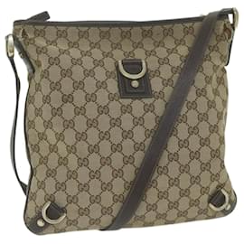 Gucci-GUCCI GG Canvas Shoulder Bag Beige 131326 auth 65712-Beige