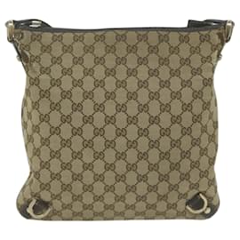 Gucci-GUCCI GG Canvas Shoulder Bag Beige 131326 auth 65712-Beige