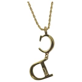Christian Dior-Christian Dior Necklace metal Gold Auth am5777-Golden