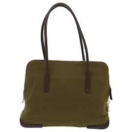 Prada-PRADA Shoulder Bag Wool Khaki Auth bs11854-Khaki