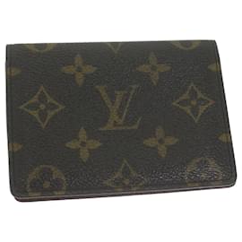 Louis Vuitton-Porte monogramme LOUIS VUITTON 2 Cartes Vertical Pass Case M60533 LV Auth am5665-Monogramme